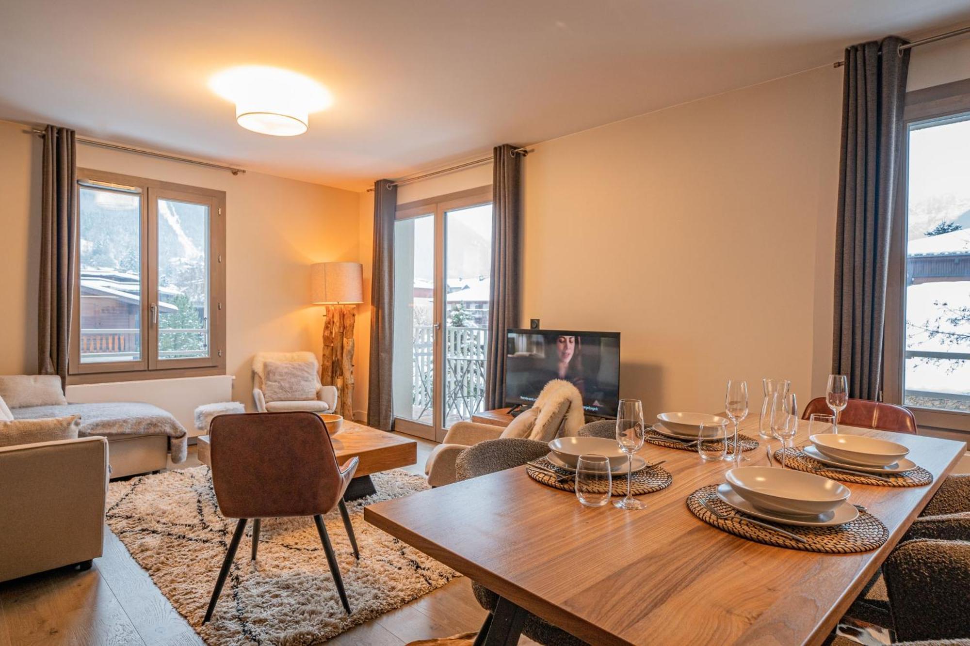 Perle Blanche - Brand New 2 Bedroom Apartment Perfectly Located Chamonix Dış mekan fotoğraf